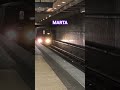 MARTA train arriving at Ashby Station. #marta #subway