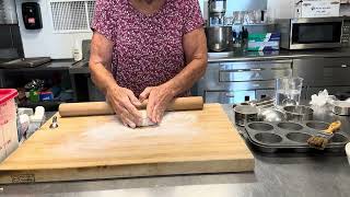 Pie crust roll out dough and bake muffin tins - mini pumpkin pies