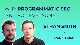 The Future of Programmatic SEO — How Smart Brands Scale Organic Traffic with Data | Ethan Smith