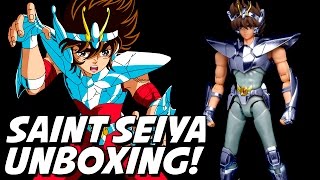 Video thumbnail of "Unboxing SONHO DE CRIANÇA! Saint Seiya Cloth Myth Pegasus EX V2 OCE Bandai"