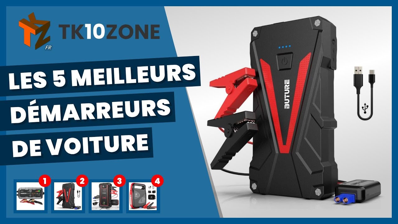 BuTure 1600A Démarreur de voiture, 20 000 mAh, démarreur de batterie de  voiture pour 8,0 l essence ou 7,0 l diesel, avec charge 3.0, USB-C, EC5  Adaptateur. (Noir) : : Auto et Moto