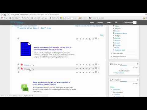 Moodle   Restrict Access   activities