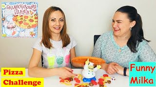 PIZZA CHALLENGE ЧЕЛЛЕНДЖ Балансирующая пицца Инна против Люды Кто победит? Видео 2018 г.