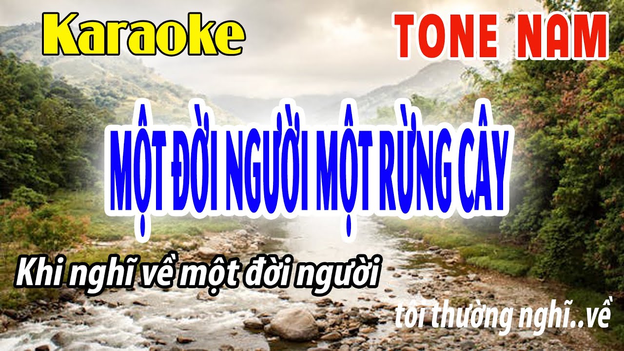 Karaoke Một Đời Người Một Rừng Cây Tone Nam | Abm | Đời Sống Và Âm Nhạc