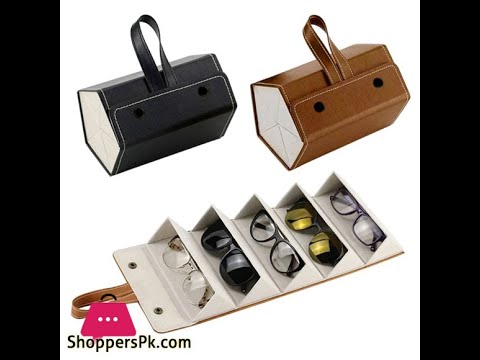 Sunglasses Organizer 5 Slots Travel Glasses Case