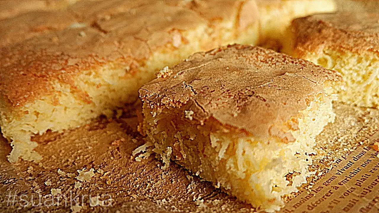 สวนครัวแจกสูตร สาลี่กรอบ ทำง่ายแบบไม่ใช้สารเสริมเนื้อนุ่มหน้ากรอบ I crisp coconut cake I