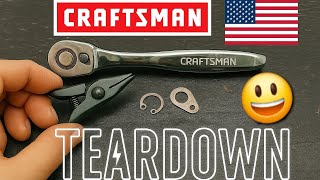 CRAFTSMAN 3/8" DRIVE slimhead ratchet teardown USA #44995