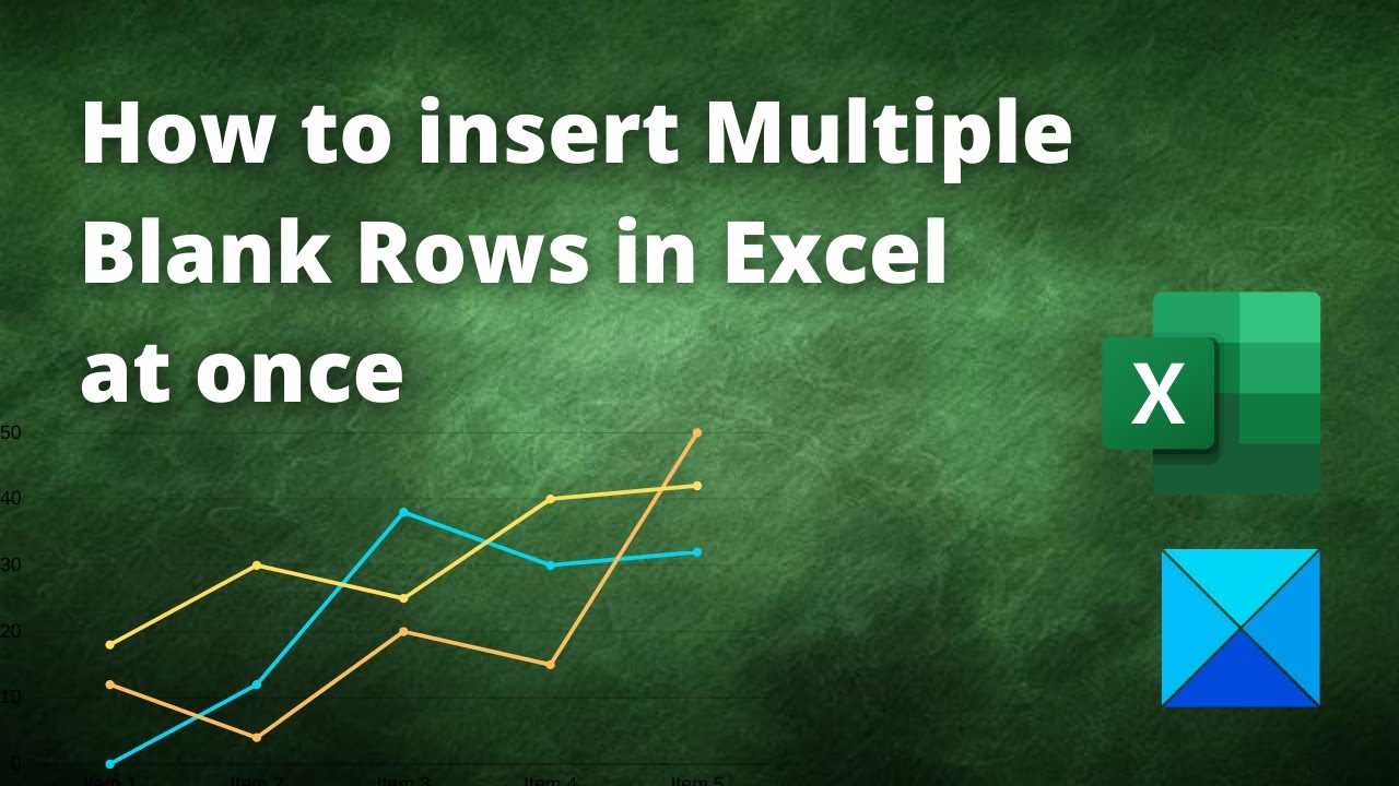 how-to-insert-multiple-blank-rows-in-excel-at-once-youtube