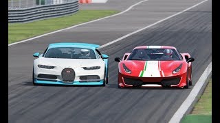 Ferrari 488 pista vs bugatti chiron ...