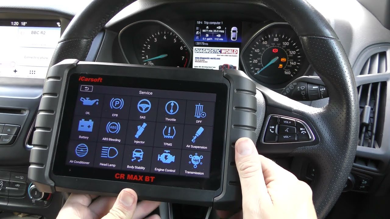  iCarsoft CR Max BT Bluetooth - Professional Multibrand  Automotive Diagnostic Scanner - Read/Erase Faults Codes - Reset Oil Service  - Coding & Programming : Automotive