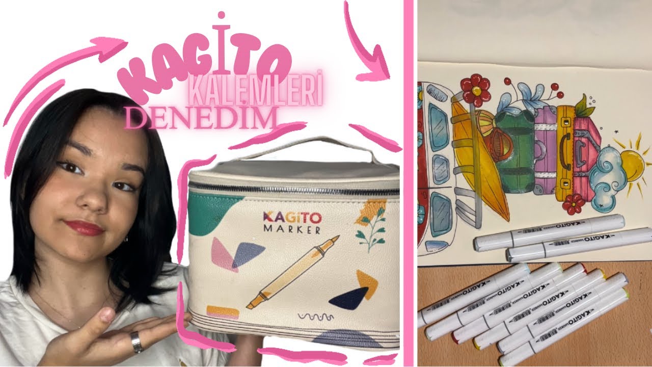 KAGİTO MARKER KALEMLERİ DENEDİM! | #kagito - YouTube