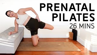 Prenatal Pilates Workout with a Bench (or Coffee Table) 26 Mins - Third Trimester Pilates at Home