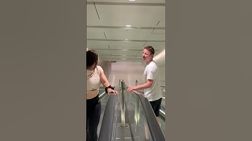 Well that was unexpected #running #run #comedy #escalator #prank ￼