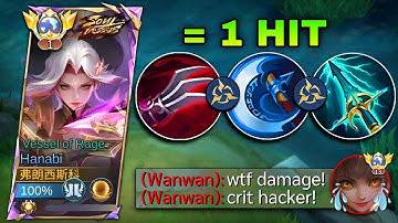 SORRY META WANWAN.| HANABI ONE HIT DELETE BUILD FOR SOLO RANK😈.|(crit damage hack) PROHIBTED BUILD!.