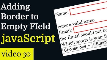 Form Validation With JavaScript: Styling Empty Input Fields with Borders #trending #shorts #coding