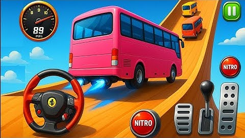 Crazy Bus Mega Ramp Impossible Racing - Bus Stunts Impossible Tracks - Android Gameplay 2025  P- 03