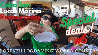 Cabo San Lucas Marina Restaurants special Deals #5