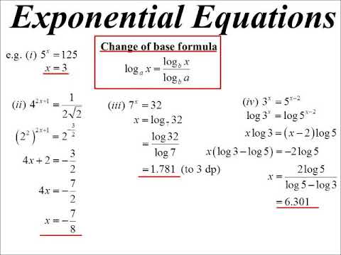 11X1 T13 02 exponential equations 2019 - YouTube