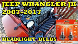 How To Replace Headlight Bulbs In A Jeep Wrangler Jk Years 20072017