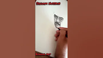 Drawing Saddam Hussain Shorts Youtubeshorts Ytshorts Borkan Art 