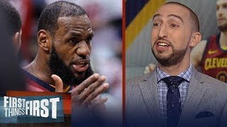 Nick Wright reacts to LeBron's Cavs beating the Raptors in OT in Game 1 | NBA | FIRST THINGS FIRST