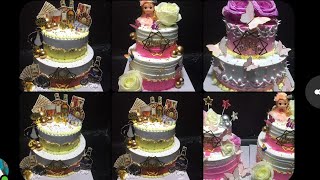 របៀបធ្វើនំខេក | How to make Birthday Cake |Cake Tutorial |  Simple cake design |