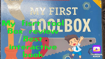 My first toolbox| my fist toolbox book press and play| baby books|kids book|toddler interactive book