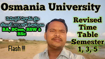 Osmania University Re-Scheduled Exam Time Table 2022 #ouexamsuodates #degreexamsreschedule
