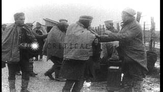 German prisoners captured during the battle of Verdun in World War One. HD Stock Footage