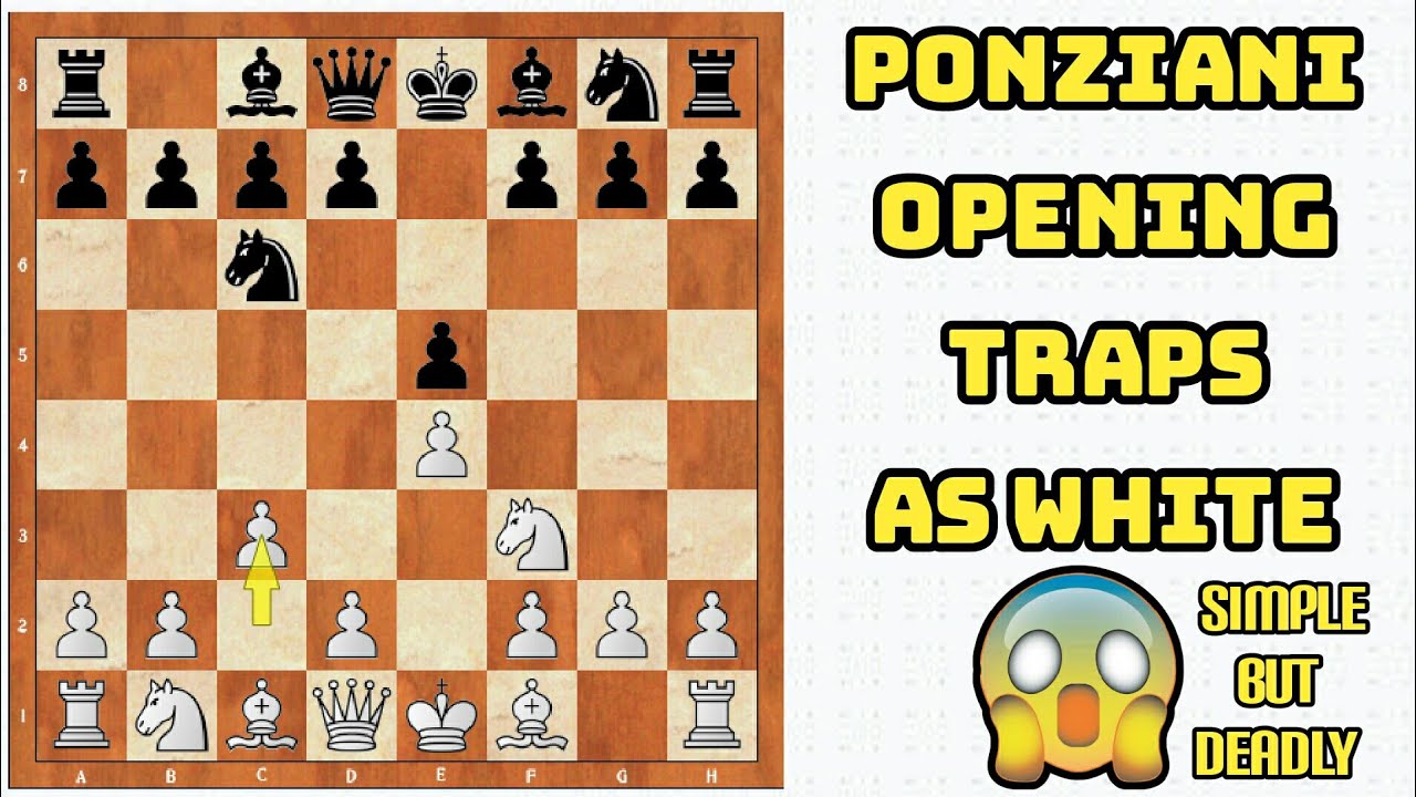 Top-4 Ponziani Opening Traps - Remote Chess Academy