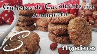 Galletas de CACAHUATE con Amaranto | 3 Ingredientes | Sin Horno | Cocina & Vida Saludable