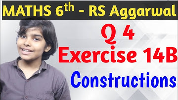 Rs Aggarwal - Exercise 14B - Question Number 4 - Constructions-Math Class 6 | Basic Math Glory