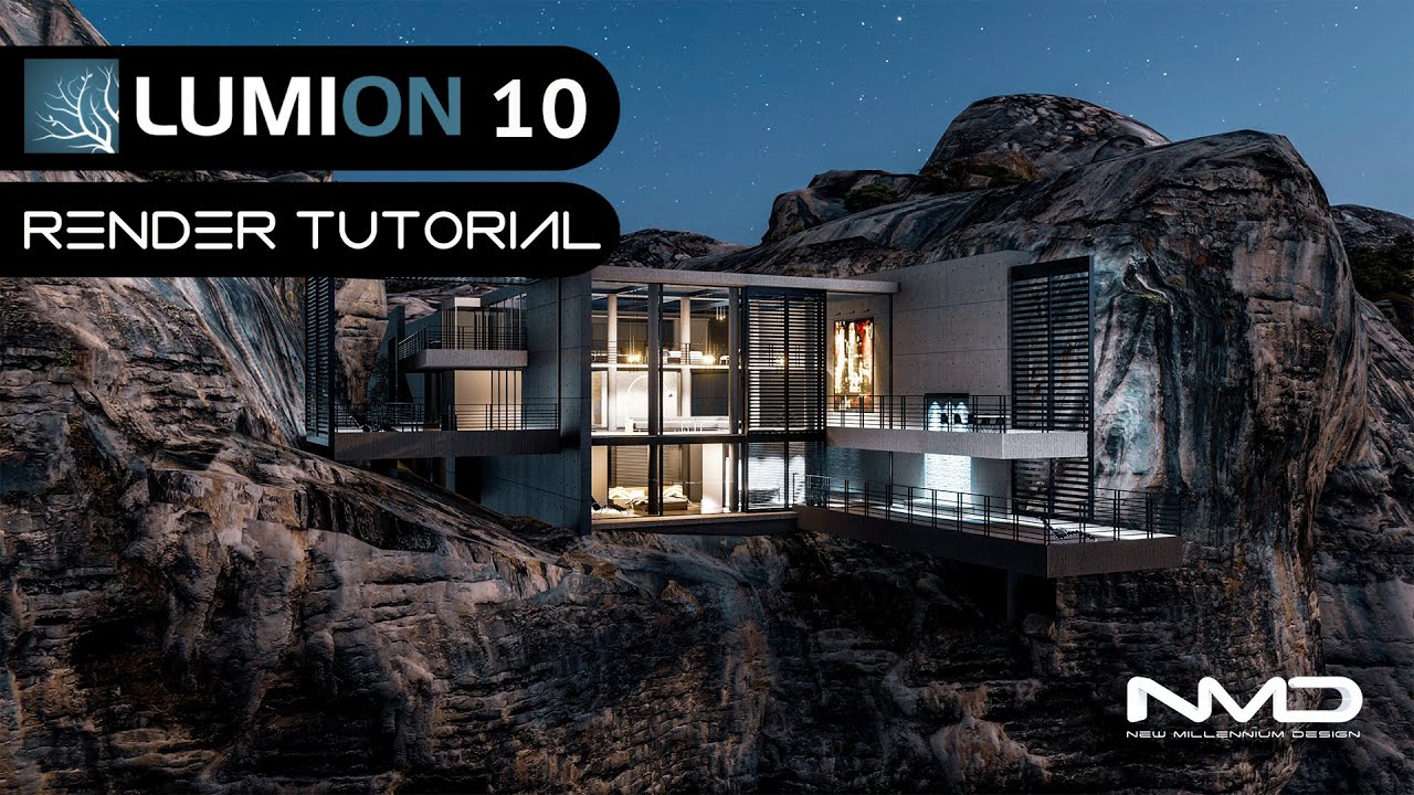 Lumion 10 Pro Modern Cliff House Rendering Tutorial - YouTube