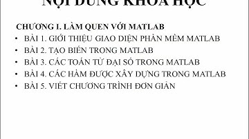 Lập trình Matlab cơ bản Bài 1   0982930086