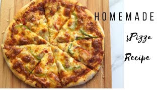 كيفية صنع بيتزا لذيذة منزلية الصنع / وصفة بيتزا منزلية