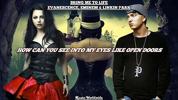 Bring Me To Life - Eminem, Linkin Park & Evanescence (Lyrics Video)