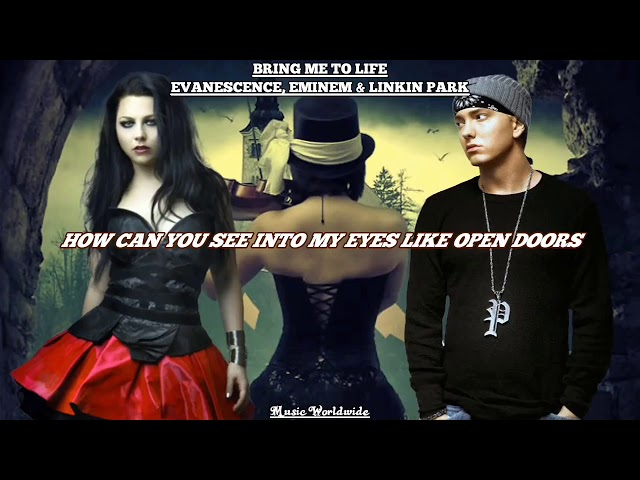 Bring Me To Life - Eminem, Linkin Park u0026 Evanescence (Lyrics Video) class=