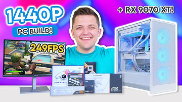 Awesome 1440p Gaming PC Build 2025! 👑 [All-White RX 9070 XT Build w/ Benchmarks]