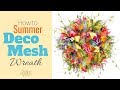 How to Make a Summer Deco Mesh Wreath With Two Colors