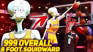 999 OVERALL SQUIDWARD From SPONGEBOB In NBA 2K21 *RAREST BLOCK ANIMATIONS IN 2K*