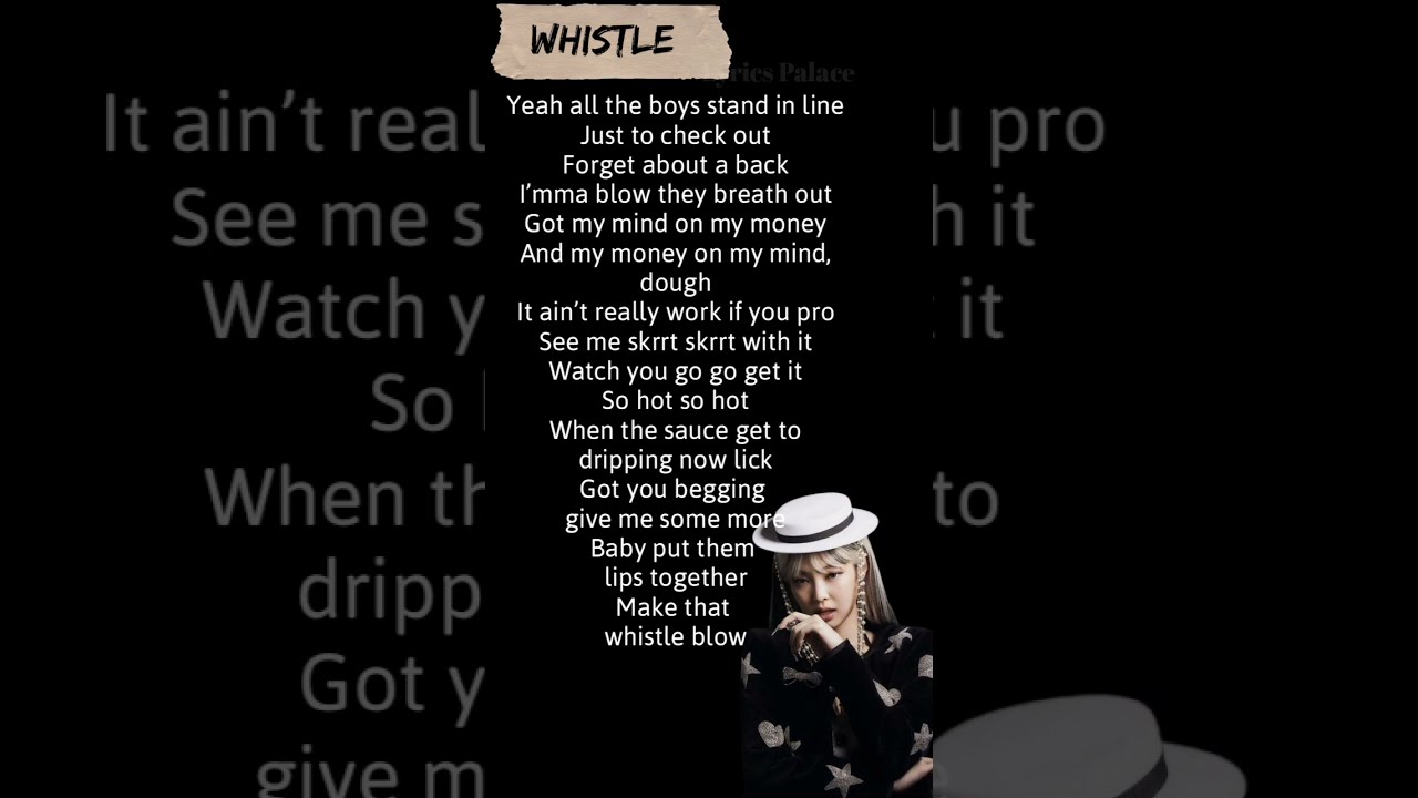 Blackpink whistle Jennie's rap English lyrics #shorts