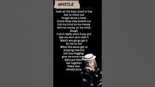 Blackpink whistle Jennie's rap English lyrics #shorts