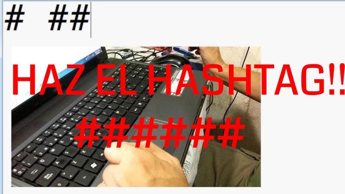 Dónde está la almohadilla en el teclado de ordenador?#hashtags