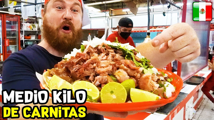 Alemán probando CARNITAS GIGANTES del Mercado (Vlog)