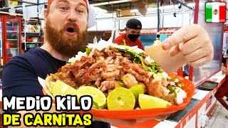 Alemán probando CARNITAS GIGANTES del Mercado (Vlog)