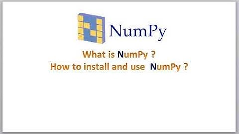 Python-NumPy | Video -1 | Introduction to numpy python library