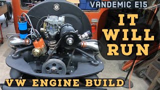 HUGE UPDATE! Engine Build & Test Run, Generator, Push Rods, Rockers, Carb & MORE VW Bus Vandemic E15