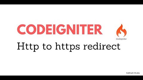 How to redirect Http to https in Codeigniter