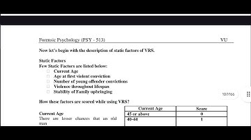 PSY513 Lecture 28 Forensic Psychology Short Lecture VU Lectures