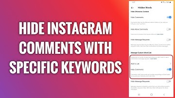 How To Hide Instagram Comments With Specific Keywords